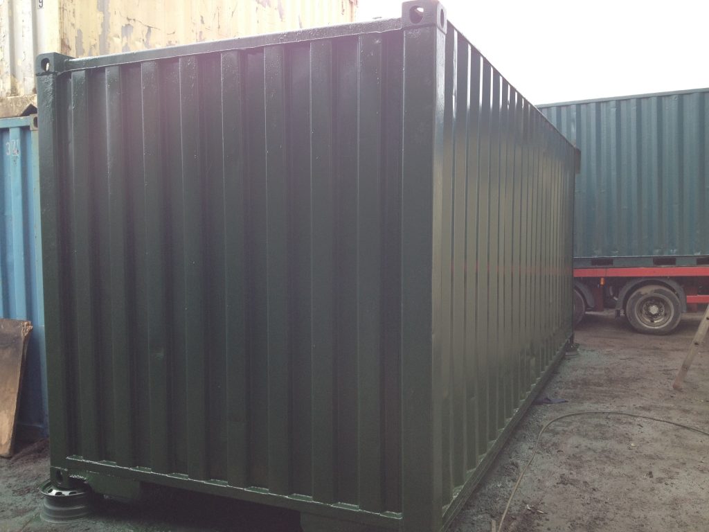 20ft x 8ft Green Used Storage Container Roller Shutter Door | www ...