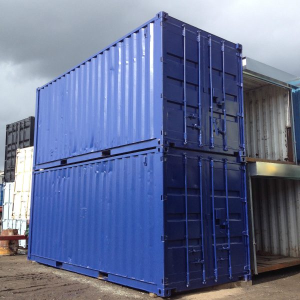 20ft x 8ft Blue Used Shipping Container — www.globalshippingcontainers ...